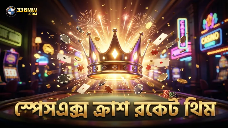 স্পেসএক্স ক্র্যাশ গেমের রকেট থিম এবং মাল্টিপ্লেয়ার ফিচার দেখাচ্ছে